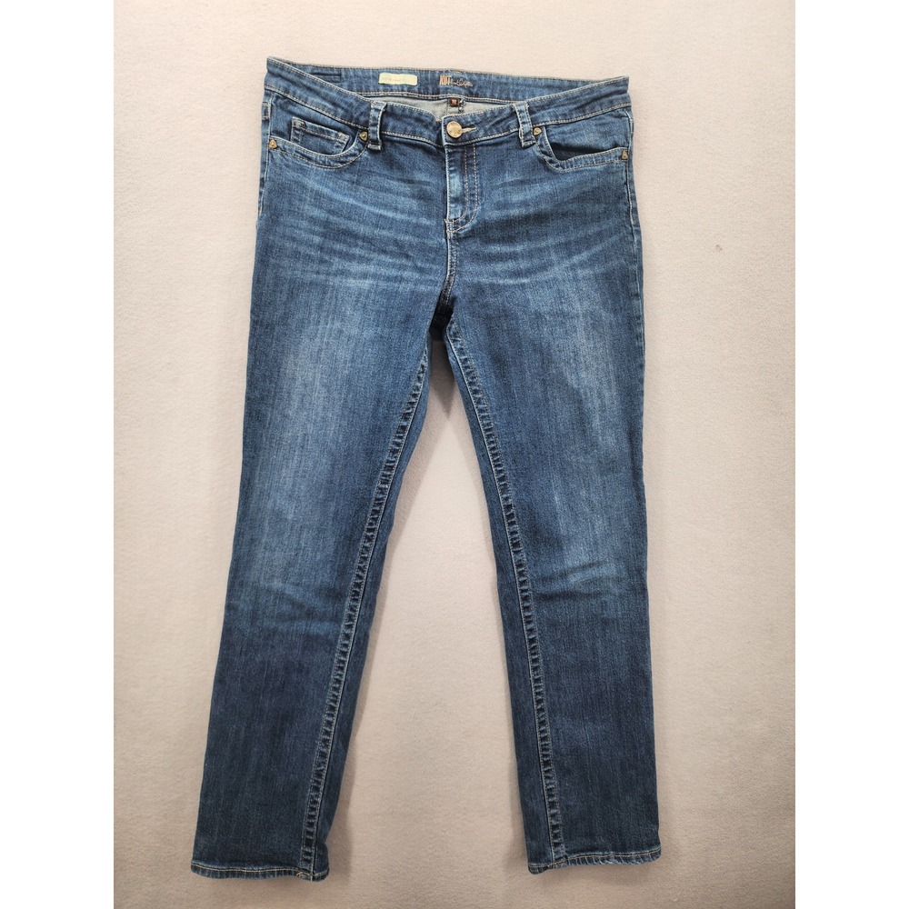 Kut from the Kloth Stevie Straight Leg Jeans Womens 16 Medium Wash Stretch Denim